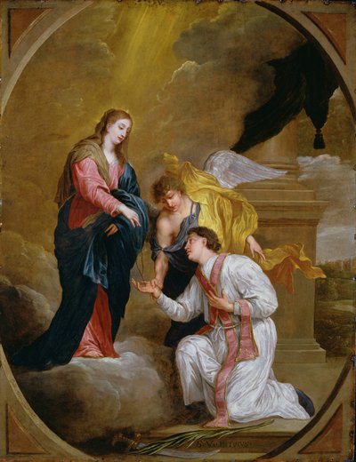 St. Valentine Kneeling in supplication by David III Teniers